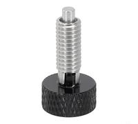 Pistone a molla Lock Out M6 a sgancio rapido per cassetta degli attrezzi per imballaggio, in acciaio inox, retrattile, con impugnatura antiscivolo, 2,5 x 1,3 cm (nero lucido-M6)