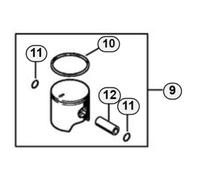 PISTONE COMPLETO Ø 34 mm PER STIHL BG 50 FS 45 55 HS 45 KM 55 ORIGINALE