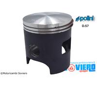 Pistone completo bifascia D.57Cilindro 130 Evolution Vespa 125 ET3 Primavera