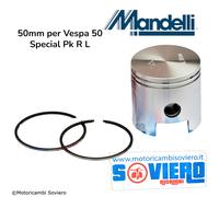 Pistone completo Cilindro BCR 50mm per Vespa 50 Special Pk R L