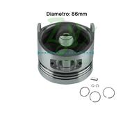 PISTONE COMPLETO + SERIE SEGMENTI YANMAR VARI L100 LA186 STANDARD DIAMETRO 86mm