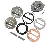 Pistone compressore d'aria cilindro valvola piastra set 42mm foro a foro kit di pezzi di ricambio in metallo oilfree compatibile 8 pezzi guarnizione di ricambio per pompa aria raccordo