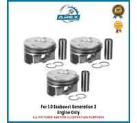 Pistone Con Anelli Per Ford 1.0 12V Ecoboost Generazione 2 Motore - 3 Pezzi -
