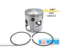 Pistone Con Fasce Pinasco Cilindro Alluminio D.60 Lettera C Vespa Faro Basso