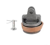 Pistone con manico in ghisa tipo 75 con guarnizione in pelle, bullone e coppiglia, compatibile con pompe dell'acqua da giardino e manuali, ricambio ideale per esterni