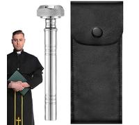 Pistone d'acqua sacra - irrigatore di metallo, contenitore liquido, vaso sacro durevole, strumento portatile della chiesa | Dispenser religioso Aspergillum per benedizioni spirituali Cerimonia persone