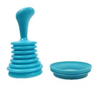 Pistone di scarico a compressione per proprietari di case alla ricerca di soluzioni prive di sostanze chimiche per drenare la lentezza (blu)