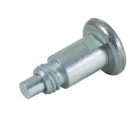 Pistone indice zincato corpo M12x1,75 con perno da 7 mm