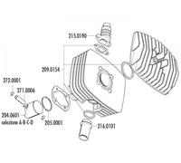 Pistone Kit Polini 80cc 6000 48 millimetri (C) per Zündapp Corsa 50