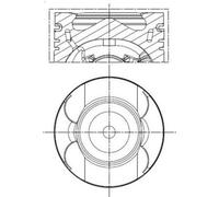 Pistone MAHLE 001 PI 00133 000 MERCEDES-BENZ CLS (C218) 2.2 2011-2017