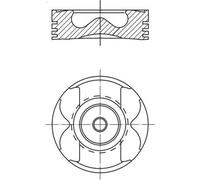 Pistone MAHLE 001 PI 00177 002 per MERCEDES-BENZ CLASSE C (W204) 2.2 2010-2014