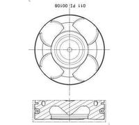 Pistone MAHLE 011 PI 00108 001 per SAAB 9-5 (YS3G) 2 2010-2012