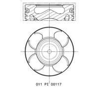 Pistone MAHLE 011 PI 00117 002 FIAT IDEA (350_) 1.3 2008-2012