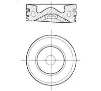 Pistone MAHLE 013 PI 00155 000 per PEUGEOT 208 I (CA_, CC_) 1.5 2018-2019