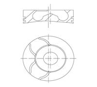 Pistone MAHLE 021 PI 00122 000 per RENAULT DUSTER (HS_) 1.5 2011-2018