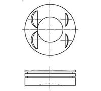 Pistone MAHLE 021 PI 00127 000 per DACIA DUSTER (HS_) 1.2 2013-2018