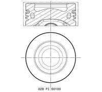 Pistone MAHLE 028 PI 00100 001 AUDI A3 (8P1) 2 2003-2012