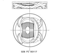 Pistone MAHLE 028 PI 00117 000 per VW GOLF V (1K1) 1.4 2005-2008