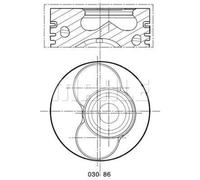 MAHLE ORIGINAL 030 86 02 Pistone motore