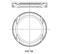 Pistone MAHLE 030 99 00 VW BORA I (1J2) 1.6 2000-2005