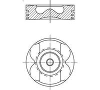 Pistone MAHLE 039 PI 00133 000 CITROEN C6 (TD_) 2.7 2005-2011