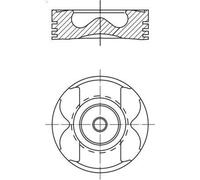 Pistone MAHLE 039 PI 00133 000 per CITROEN C6 (TD_) 2.7 2005-2011