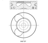 Pistone MAHLE 040 37 00 per VOLVO V50 (545) 2 2004-2010