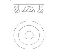 Pistone MAHLE 061 PI 00129 000 per SCANIA T 15.607 2004-2005