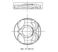 Pistone MAHLE 081 PI 00110 002 BMW 1 (F20) 1.6 2011-2015