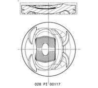 Pistone MAHLE 28 PI 00117 002 per VW CC B7 (358) 1.4 2011-2016