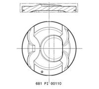 Pistone MAHLE 681 PI 00110 002 per KIA CARENS IV 1.6 2013-2016