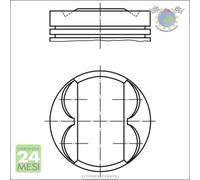 Pistone Mahle per CHEVROLET ORLANDO CRUZE OPEL INSIGNIA A ZAFIRA B / VECTRA cau