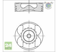 Pistone Mahle per MERCEDES CLASSE GLK 220 200 GLA SPRINTER 516 514 513 511 5 bxv