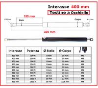 PISTONE molla a GAS Testine a OCCHIELLO 28 Tipi di Interasse - PISTONI RICAMBIO