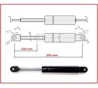 PISTONE molla a GAS Testine a OCCHIELLO 28 Tipi di Interasse - PISTONI RICAMBIO