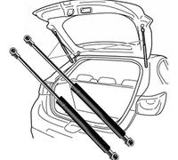 Pistone Molla Gas Ricambio per Mitsubishi Colt VI CZC Cabrio (RG) 2006-2009(No #OAS0280149C03)-34.4cm,Pistoncino Cofano Posteriore,Baule Posteriore Ammortizzatori Acciaio Inox