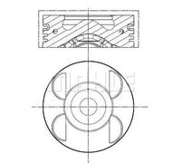 Pistone motore 001 PI 00105 000 MAHLE per MERCEDES-BENZ SPRINTER 3-t Furgone