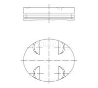 Pistone motore 005 24 01 MAHLE per MERCEDES-BENZ T-Model LK CLS
