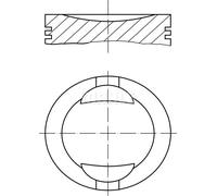 MAHLE ORIGINAL 009 36 02 Pistone motore per FIAT PANDA (169) PUNTO (176)