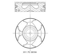 Pistone motore 011 PI 00104 000 MAHLE per OPEL SAAB CADILLAC ALFA ROMEO