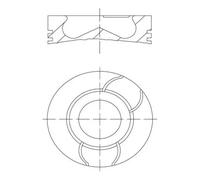 Pistone motore 021 PI 00124 000 MAHLE per RENAULT DACIA NISSAN