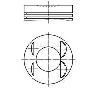 Pistone motore 021 PI 00127 000 MAHLE per RENAULT SMART DACIA MERCEDES-BENZ