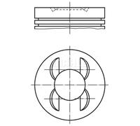 MAHLE ORIGINAL 028 PI 00153 000 Pistone motore