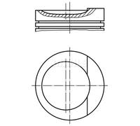 Pistone motore 034 89 00 MAHLE per AUDI 100 C3 Tre volumi COUPE B3 100 C3 Avant