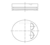 Pistone motore 039 PI 00122 001 MAHLE per CITROËN PEUGEOT