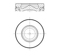 Pistone motore 081 PI 00119 000 MAHLE