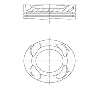 MAHLE ORIGINAL 081 PI 00124 000 Pistone motore