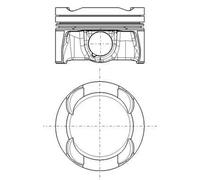 Pistone motore 081 PI 00132 000 MAHLE