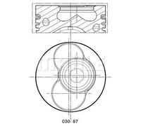 Pistone motore al cilindro 3 rivestito 030 87 00 MAHLE per AUDI SEAT VW SKODA