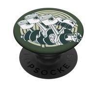 pistone motore auto avvitatore tuning veloce auto auto PopSockets PopGrip Adesivo